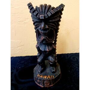 Long Life Tiki; Hawaii; VTG KC Company Traditional / Souvenir; 7" Tall